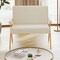 Plush Sherpa Loveseat Sofa with High-Density Cushion and Rubber Wood Legs for Home Decor